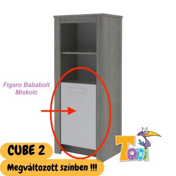   Cube2 - keskeny nyitott +1 ajtós szekrény (140 cm magas)(ajtó)