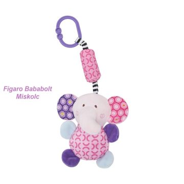   Lorelli Toys Campanula plüss babakocsi játék - pink elefánt