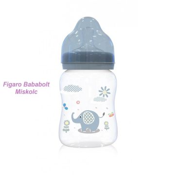 Baby Care széles nyakú cumisüveg 250ml - Moonlight Blue