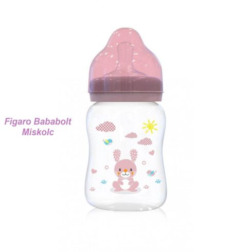 Baby Care széles nyakú cumisüveg 250ml - Blush Pink