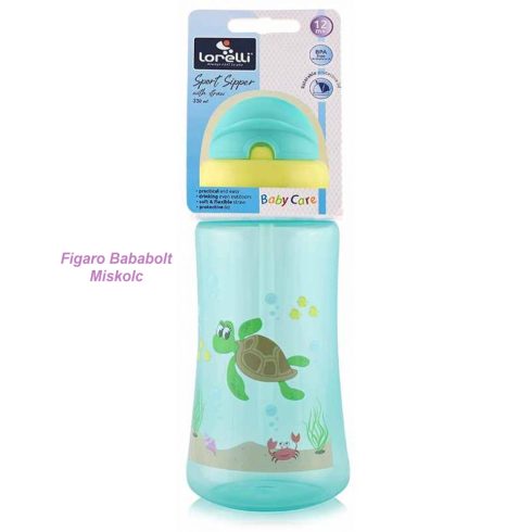 Baby Care Ocean szívószálas sportitató 330 ml - green