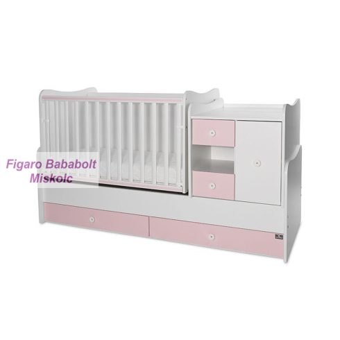 Lorelli MiniMax kombi ágy 72x190 - White / Orchid Pink