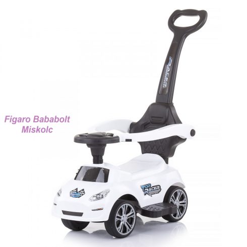 Chipolino Turbo bébitaxi tolókarral - white