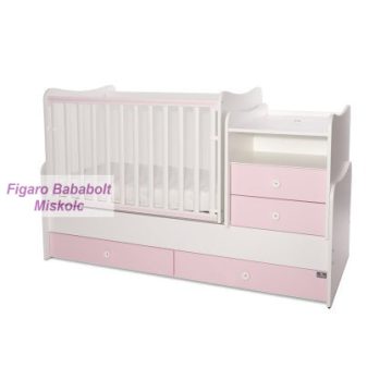 Lorelli Combo kombi ágy 70x170 - White Orchid Pink