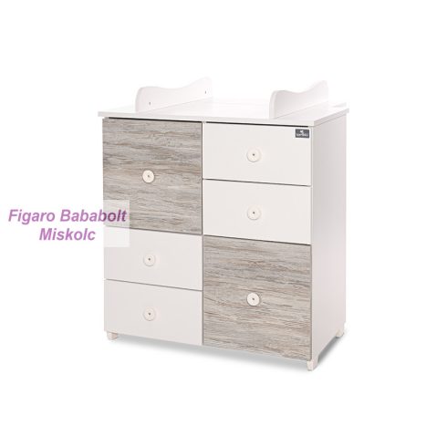 Lorelli Cupboard pelenkázó komód - White & Artwood