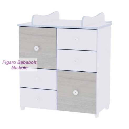 Lorelli Cupboard pelenkázó komód - White & Blue Elm