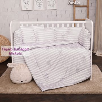 Lorelli Lilly ágynemű garnitúra 60x120 - Grey Striped