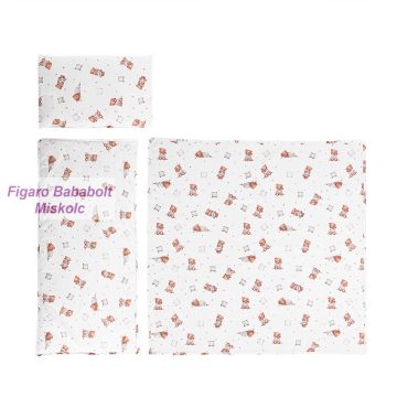   Lorelli 3 részes nyári ágynemű garnitúra babakocsiba - Bears & Pillows beige