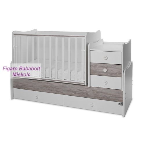 Lorelli Maxi Plus kombi ágy 70x160 - White & Artwood ÚJ