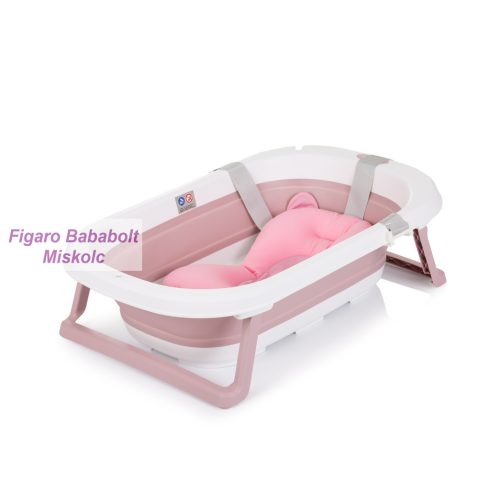 Chipolino Isla összecsukható kád hálós babatartóval 81 cm - Pink