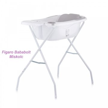   Chipolino Vela kád babatartóval és leeresztő dugóval 87cm + kádállvány - Grey