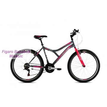   Capriolo Diavolo 600 26" női MTB kerékpár 17" Grafit-Rózsaszín 2020