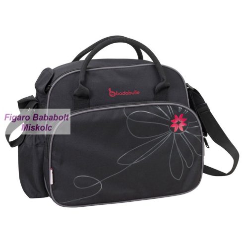 Badabulle pelenkázó táska "fekete-piros virág"