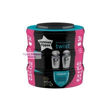   Tommee Tippee  Twist and Click, Sangenic TEC citrus 3 pcs pelenkatároló utántöltő