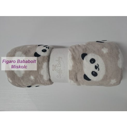 Soffi baby baba takaró 75x100 cm "Barna -fehér pandapofi"