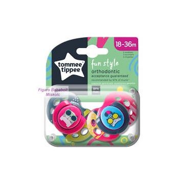   Tommee Tippee Fun Style játszócumi 18-36 hó 2 db " lányos "