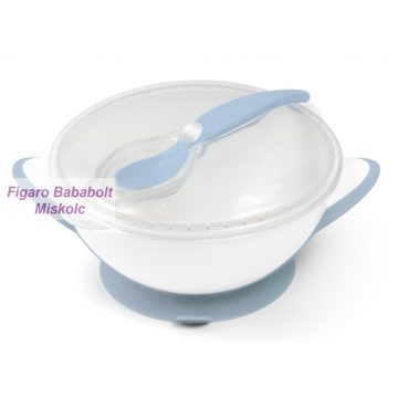   BabyOno tányér, tapadó aljú fedeles, kanállal "kék" 1062/05