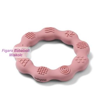 BabyOno rágóka szilikon RING "pink"