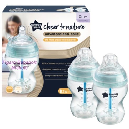 Tommee Tippee Advanced anti colic cumisüveg 2x260 ml light blue