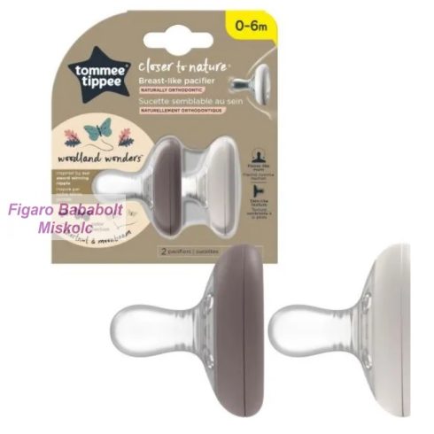 Tommee Tippee Anyamell formájú nyugtatócumi 0-6 hó "chestnut moonbeam"