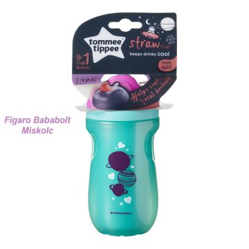   Tommee Tippee Explora Straw Cup itatópohár 260ml 12+ (zöld)