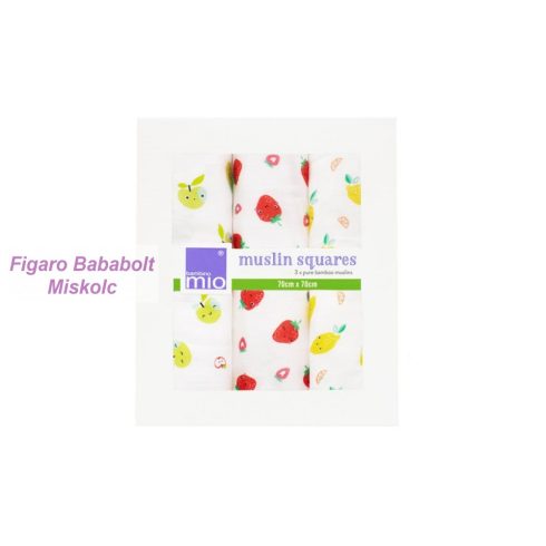 Bambino Mio bambusz textilpelenka 3 db "cute fruit"